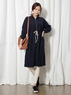 「STYLENANDA」｜「アイテム（ワンピース/ドレス）」を使った、STYLENANDAさん（レディース・162cm）の冬コーディネート