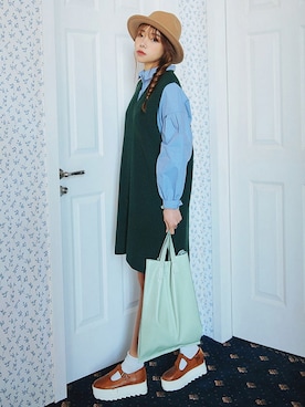 「STYLENANDA」｜「アイテム（ワンピース/ドレス）」を使った、STYLENANDAさん（レディース・164cm）の春コーディネート