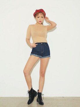 「 ハット」｜「アイテム（その他）」を使った、STYLENANDAさん（レディース・162cm）の春コーディネート