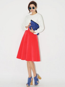 「赤いスカート」｜STYLENANDAさん（レディース・166cm）の春コーディネート