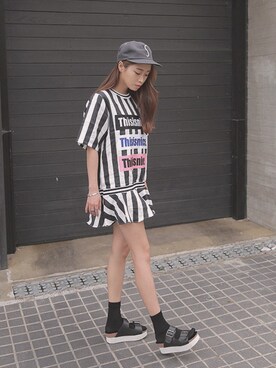 「STYLENANDA」｜「アイテム（ワンピース/ドレス）」を使った、STYLENANDAさん（レディース・162cm）の夏コーディネート