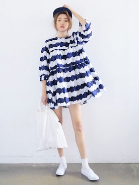 「STYLENANDA」｜「アイテム（ワンピース/ドレス）」を使った、STYLENANDAさん（レディース・166cm）の夏コーディネート