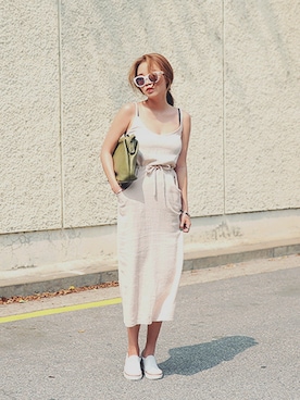 「STYLENANDA」｜「アイテム（ワンピース/ドレス）」を使った、STYLENANDAさん（レディース・162cm）の夏コーディネート