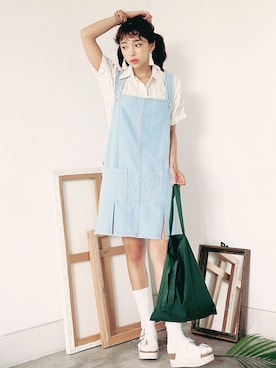 「STYLENANDA」｜「アイテム（ワンピース/ドレス）」を使った、STYLENANDAさん（レディース・164cm）の夏コーディネート