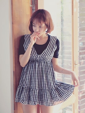 「 チュニックワンピース」｜STYLENANDAさん（レディース・164cm）の夏コーディネート