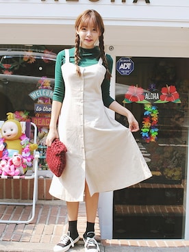 「STYLENANDA」｜「アイテム（ワンピース/ドレス）」を使った、STYLENANDAさん（レディース・164cm）の秋コーディネート