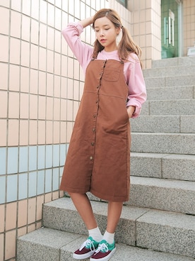 「STYLENANDA」｜「アイテム（ワンピース/ドレス）」を使った、STYLENANDAさん（レディース・164cm）の秋コーディネート