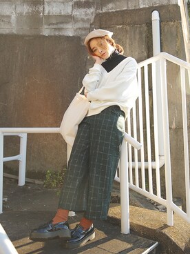 「スラックスパンツ」｜STYLENANDAさん（レディース・164cm）の秋コーディネート