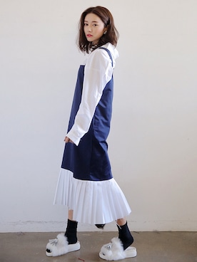 「STYLENANDA」｜「アイテム（ワンピース/ドレス）」を使った、STYLENANDAさん（レディース・166cm）の秋コーディネート