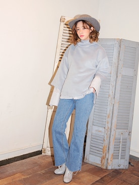 「ハイネックプルオーバー」｜STYLENANDAさん（レディース・164cm）の冬コーディネート