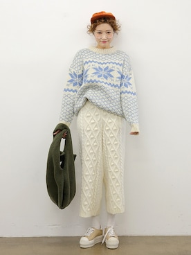 「ウールニット」｜STYLENANDAさん（レディース・166cm）の冬コーディネート