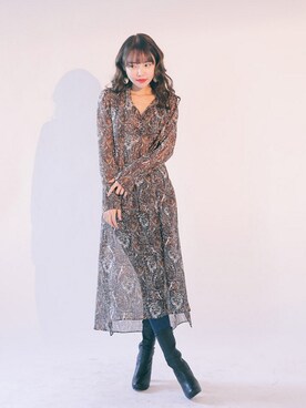 「 ロングワンピース」｜STYLENANDAさん（レディース・164cm）の冬コーディネート