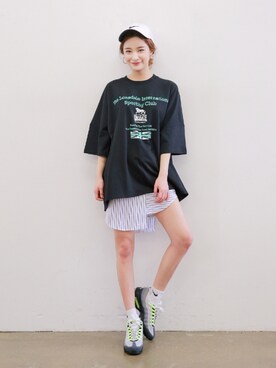 「 キャップ」｜「アイテム（その他）」を使った、STYLENANDAさん（レディース・164cm）の春コーディネート