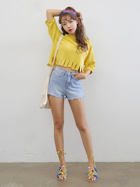 「 Tシャツ」｜STYLENANDAさん（レディース・164cm）の夏コーディネート