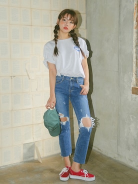 「STYLENANDA（スタイルナンダ）のアイテム（パンツ）」を使った、STYLENANDAさん（レディース・164cm）の夏コーディネート