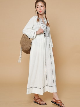 「 ホワイト」｜STYLENANDAさん（レディース・164cm）の夏コーディネート