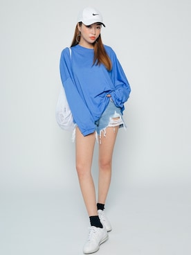 スウェットを使った 夏コーデ のレディース人気ファッションコーディネート Wear