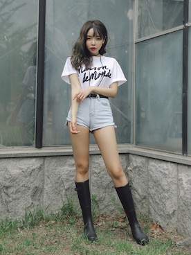 「STYLENANDA（スタイルナンダ）のアイテム（トップス）」を使った、STYLENANDAさん（レディース・164cm）の夏コーディネート