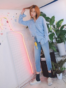 「 黒」｜STYLENANDAさん（レディース・166cm）の夏コーディネート