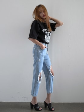 「 カジュアル」｜「アイテム（その他）」を使った、STYLENANDAさん（レディース・164cm）の夏コーディネート