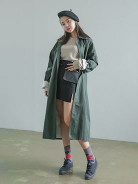 「足長効果」｜「アイテム（その他）」を使った、STYLENANDAさん（レディース・164cm）の秋コーディネート