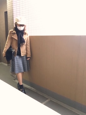 「NAVANA（ナバーナ）のアイテム（ジャケット/アウター）」を使った、Rinatyさん（レディース・158cm）の冬コーディネート
