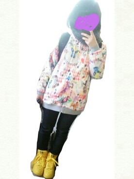 「Melangeのアイテム（トップス、その他）」を使った、きおさん（レディース・156cm）の秋コーディネート