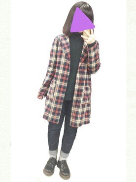 「Rinajour（リナジュール）のアイテム（ジャケット/アウター、その他）」を使った、きおさん（レディース・156cm）の秋コーディネート