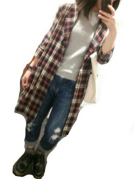 「Dr. Martens（ドクターマーチン）のDr.Martens (ドクターマーチン)/1461 3EYE GIBSON SHOES（その他シューズ、ブラック系）」を使った、きおさん（レディース・156cm）の秋コーディネート