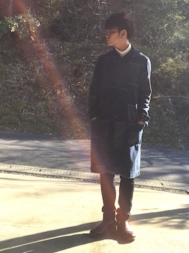 「金子眼鏡（カネコガンキョウ）のKilgore Glasses - Made by Kaneko Optical / ボストン型眼鏡 - 金子眼鏡製（メガネ）」を使った、たくまさん（メンズ・168cm）の春コーディネート