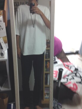 「URBAN RESEARCH DOORS MENS（アーバンリサーチ ドアーズ メンズ）のアイテム（Tシャツ/カットソー、ホワイト系）」を使った、ゆーきさん（メンズ・182cm）の秋コーディネート