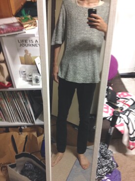 「CIAOPANIC（チャオパニック）のアイテム（ニット/セーター、グレー系）」を使った、ゆーきさん（メンズ・182cm）の秋コーディネート