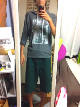 「WEGO（ウィゴー）のアイテム（パーカー、グレー系）」を使った、ゆーきさん（メンズ・182cm）の秋コーディネート