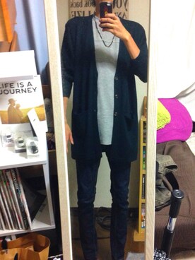 「CHEAP MONDAY（チープマンデイ）のアイテム（デニムパンツ、ブルー系）」を使った、ゆーきさん（メンズ・182cm）の秋コーディネート