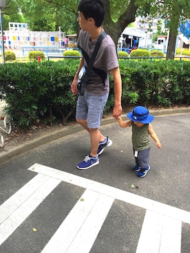 「JOURNAL STANDARD（ジャーナルスタンダード）のアイテム（パンツ）」を使った、kapinagiさん（キッズ・90cm）の夏コーディネート