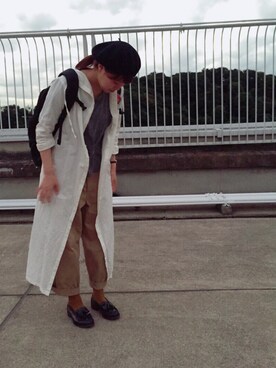 「R&D.M.Co OLDMAN’S TAILOR（オールドマンズテイラー）のアイテム（ジャケット/アウター）」を使った、zooさん（レディース・156cm）の秋コーディネート