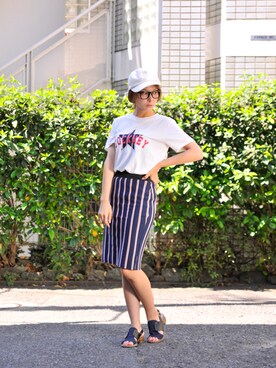 【Muel Chic】中村沙織さん(レディース・162cm)の夏コーディネート