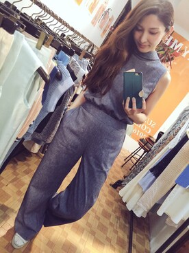 「LAYMEE（レイミー）のアイテム（つなぎ/オールインワン）」を使った、【Muel Chic】中村沙織さん（レディース・162cm）の冬コーディネート