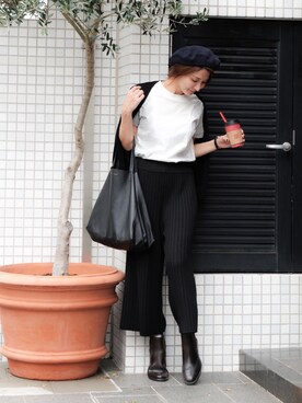 【Muel Chic】中村沙織さん(レディース・162cm)の秋コーディネート