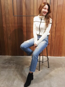 【Muel Chic】中村沙織さん（レディース・162cm）の冬コーディネート