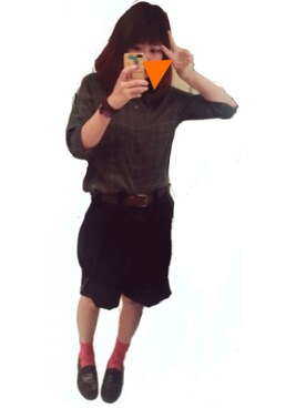 「アイテム（アクセサリー、パープル系）」を使った、さりいさん（レディース・168cm）の秋コーディネート