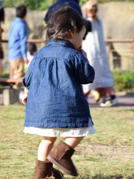 「Lee（リー）のアイテム（ブーツ）」を使った、maricoさん（レディース・80cm）の秋コーディネート