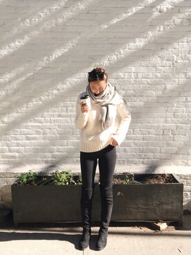 「NEWYORKCITY」｜Judy Y. Chenさん（レディース・167cm）の冬コーディネート