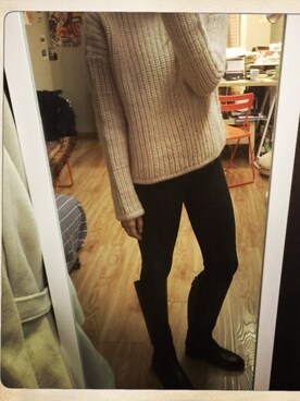 「PULL&BEAR（プルアンドベア）のアイテム（ブーツ）」を使った、ttwisttさん（レディース・166cm）の冬コーディネート