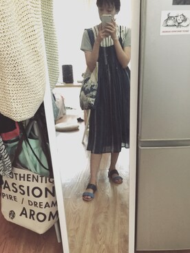 「AG by aquagirl（エージーバイアクアガール）のアイテム（ワンピース、ブルー系）」を使った、ttwisttさん（レディース・166cm）の夏コーディネート