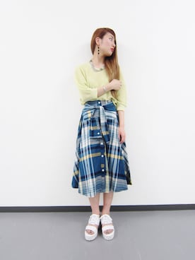 「ミモレ丈スカート」｜nariさん（レディース・160cm）の春コーディネート