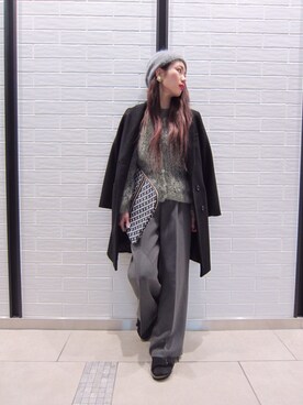 「URBAN RESEARCH ROSSO WOMEN（アーバンリサーチ　ロッソ）のアイテム（ニットキャップ/ビーニー）」を使った、nariさん（レディース・160cm）の冬コーディネート