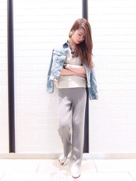 「URBAN RESEARCH ROSSO WOMEN（アーバンリサーチ　ロッソ）のアイテム（デニムジャケット）」を使った、nariさん（レディース・160cm）の冬コーディネート