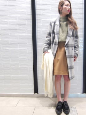 「URBAN RESEARCH ROSSO WOMEN（アーバンリサーチ　ロッソ）のアイテム（ストール/ショール）」を使った、nariさん（レディース・160cm）の秋コーディネート