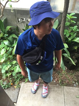 「アウトドアミックス」｜はたちゃんさん（メンズ・173cm）の夏コーディネート